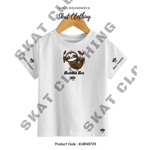 Girls Printed Round Neck T-Shirt