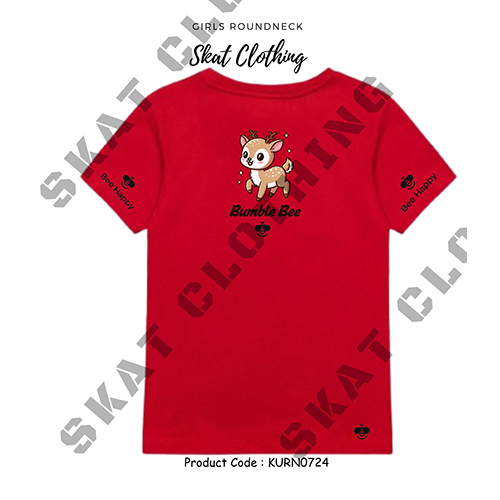 Girls Printed Round Neck T-Shirt