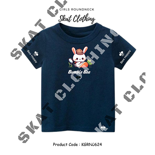 Girls Round Neck T-Shirt Casual