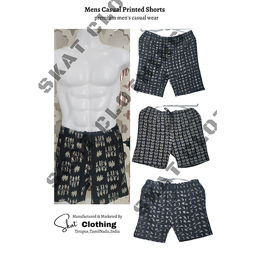 Mens Casual Printed Short - Color: Multicolor