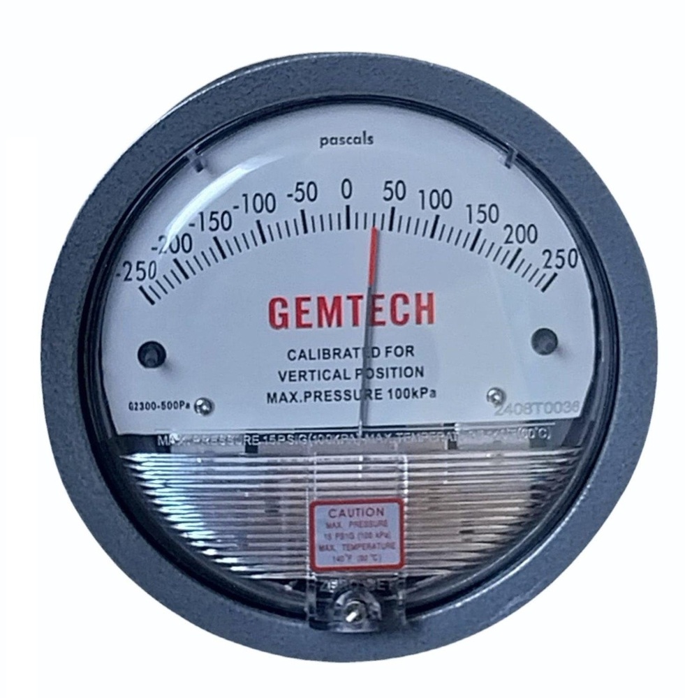 GEMTECH Differential Pressure Gauge Delhi From Industrial Area Shamli Uttar Pradesh