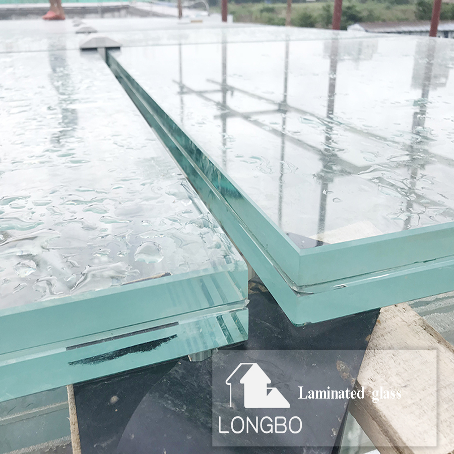 6.38-8.38mm Clear Tempered Laminated Glass 1830*2440mm