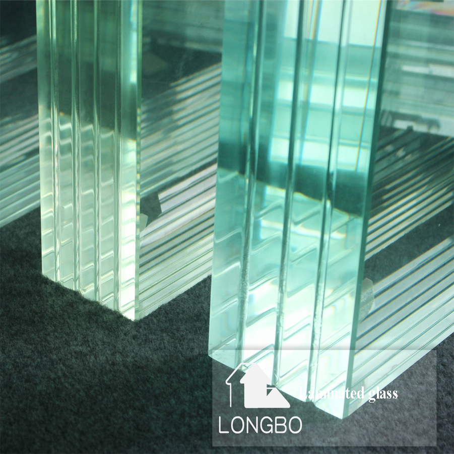 6.38-8.38mm Clear Tempered Laminated Glass 1830*2440mm