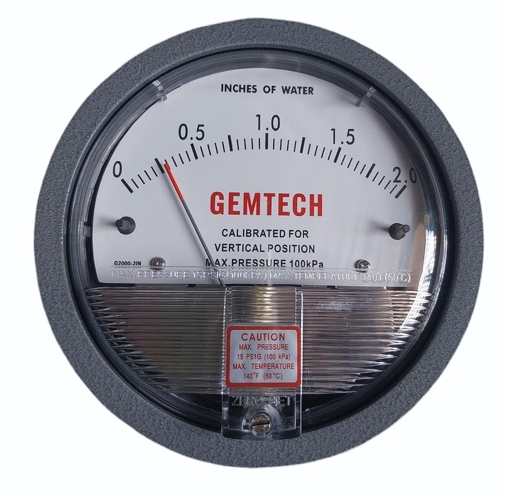 GEMTECH World Class Differential Pressure Gauge
