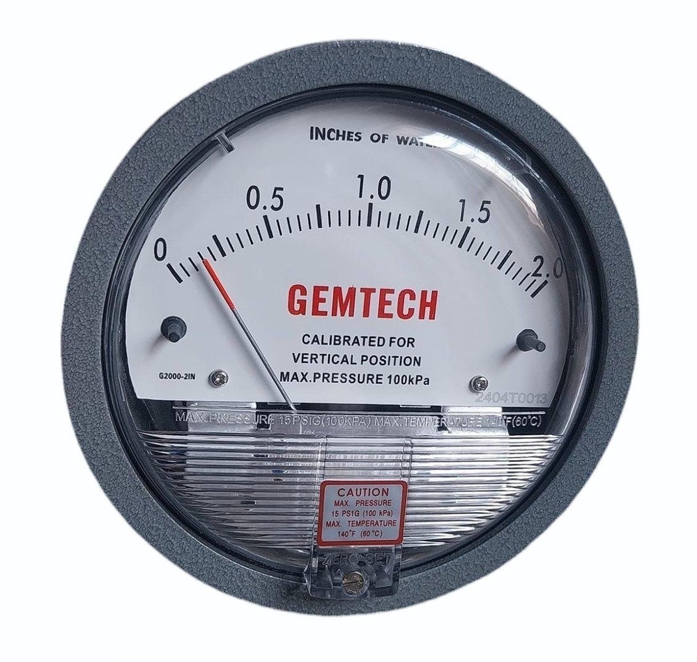 GEMTECH World Class Differential Pressure Gauge