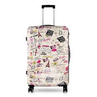 Roverlite Baby Pink Printed Luggage Trolley Bag