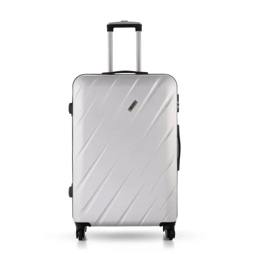 Roverlite ABS Silver Luggage Trolley Bag