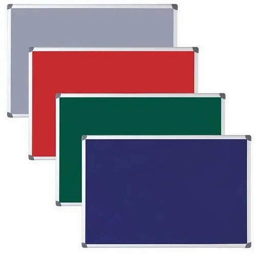 Notice Board - Velvet Cloth Surface, 48x24 Inches, Violet Color - Versatile For Display & Training In College Classrooms