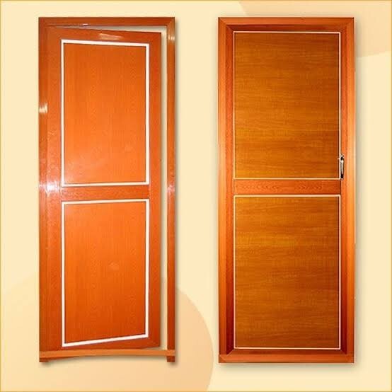 Solid Panel Pvc Door Plain - Color: Ivory