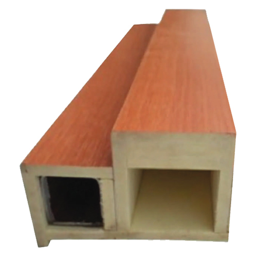 Solid Panel Pvc Door Frame Prelam - Color: Brown