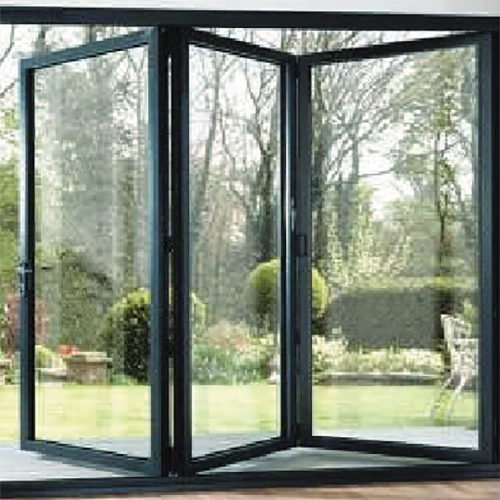 Upvc Slide And Fold Door - Color: Black