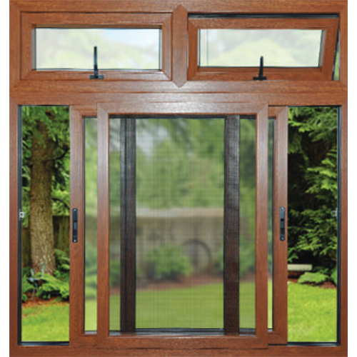 Upvc Sliding Window - Color: Brown