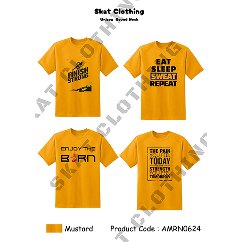Work Out Mens T-Shirt - Color: Yellow