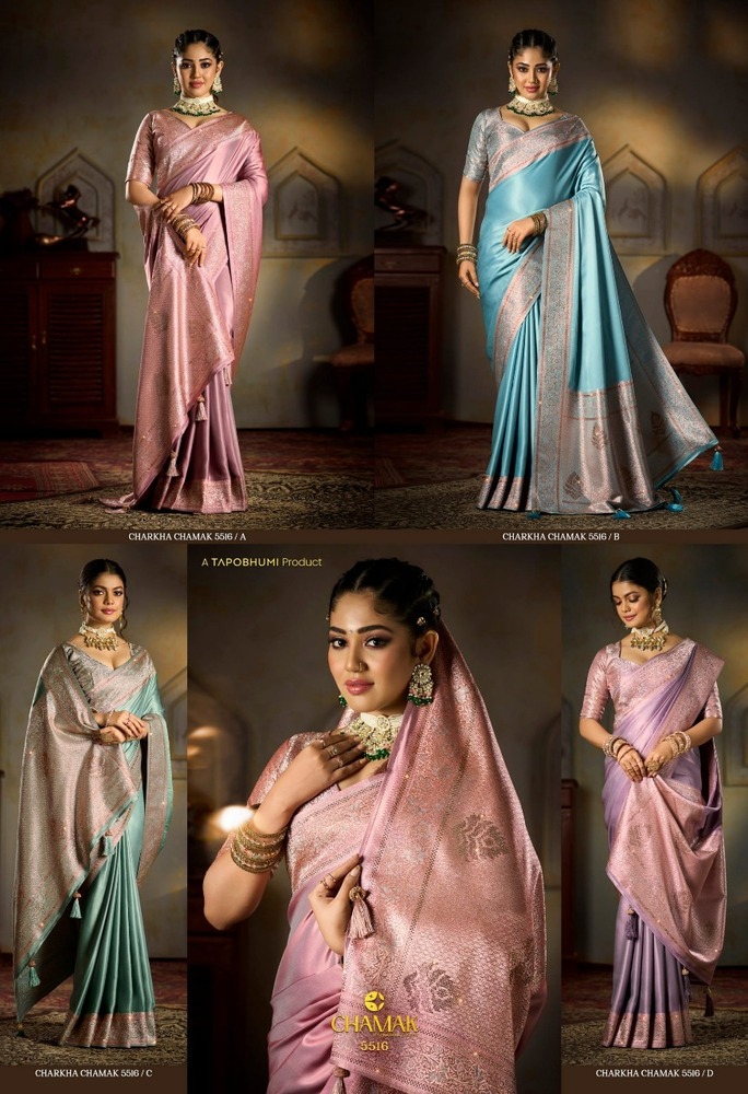 PURE SATIN SILK SWAROVSKI WORK