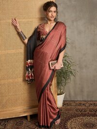 PURE GAJJI MODAL SATIN PRINTED SAREE