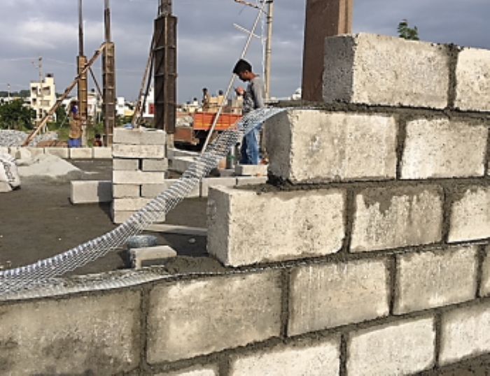 Brick Reinforcement Mesh For Partion Wall - Color: Silver