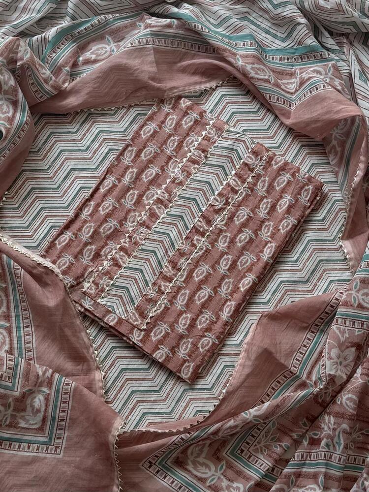 cotton suits with gota paati work