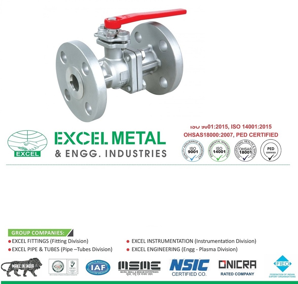 Pp Flanged Ball Valve - Color: Grey