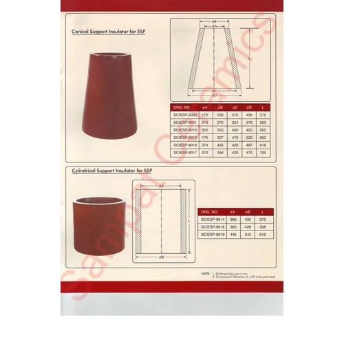 Esp Cylindrical Support Insulator - Color: Brown