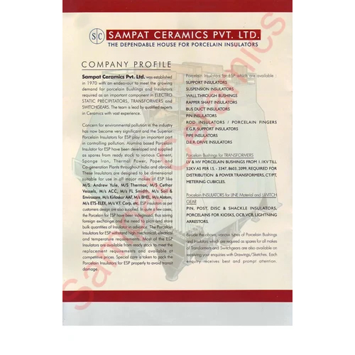 Esp Conical Support Insulator - Application: High Voltage