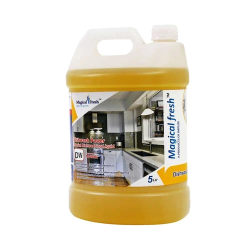 5Ltr Dish Wash Power Liquid Cleaner - Color: Yellow