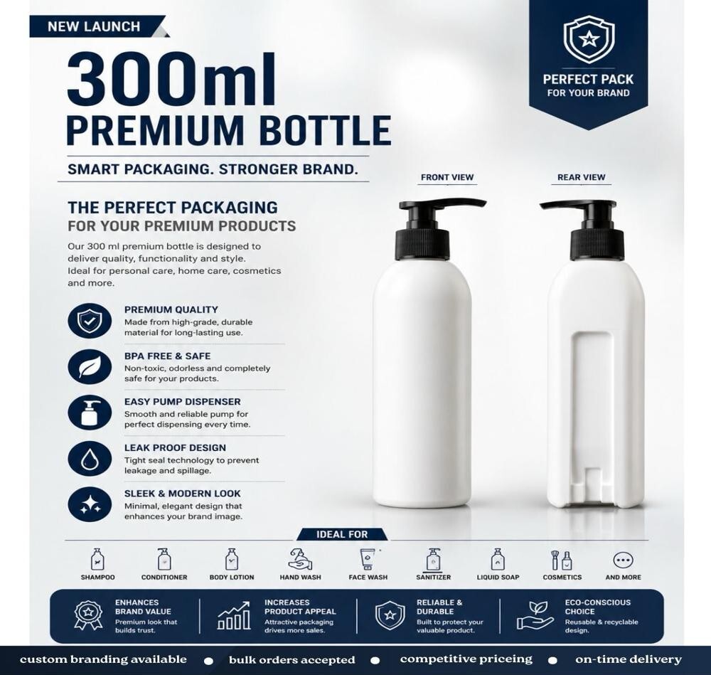 Acrylic Shampoo Dispenser - Color: Black