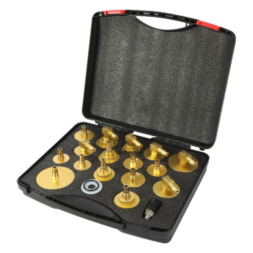 Autool 17-Piece Brake Fluid Changer Adapter - Color: Black & Golden