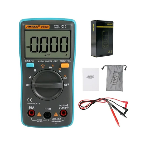 Autool Dm200 Portable Autoranging Digital Multimeter - Color: Grey