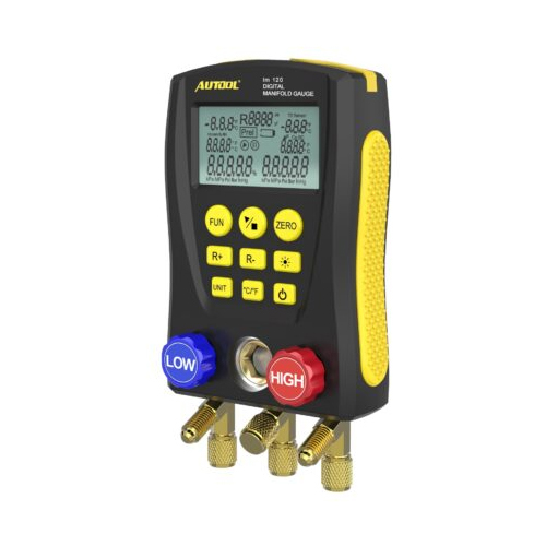 Autool Lm120 Ac Manifold Gauge Refrigerant Identifier - Color: Black  & Yellow