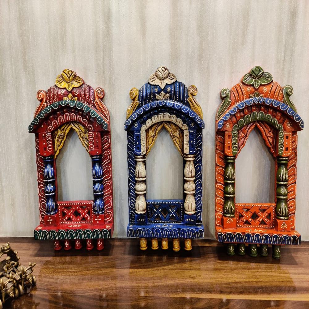 multi colour wooden jarokha