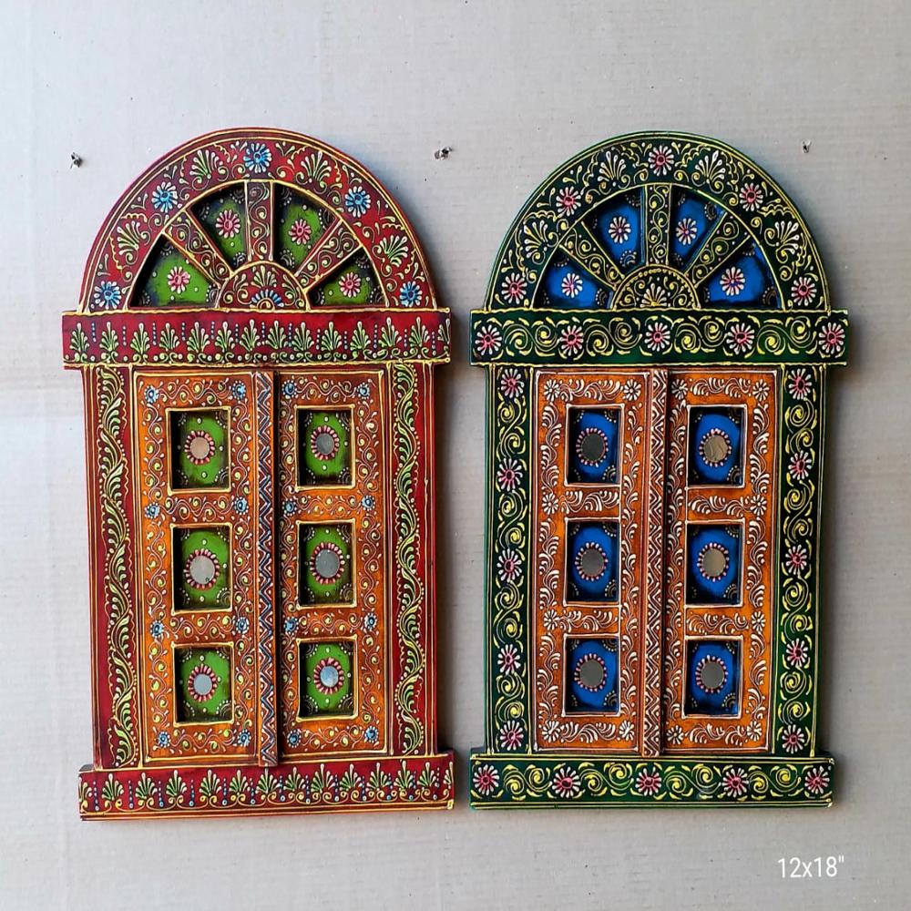 multi colour wooden window