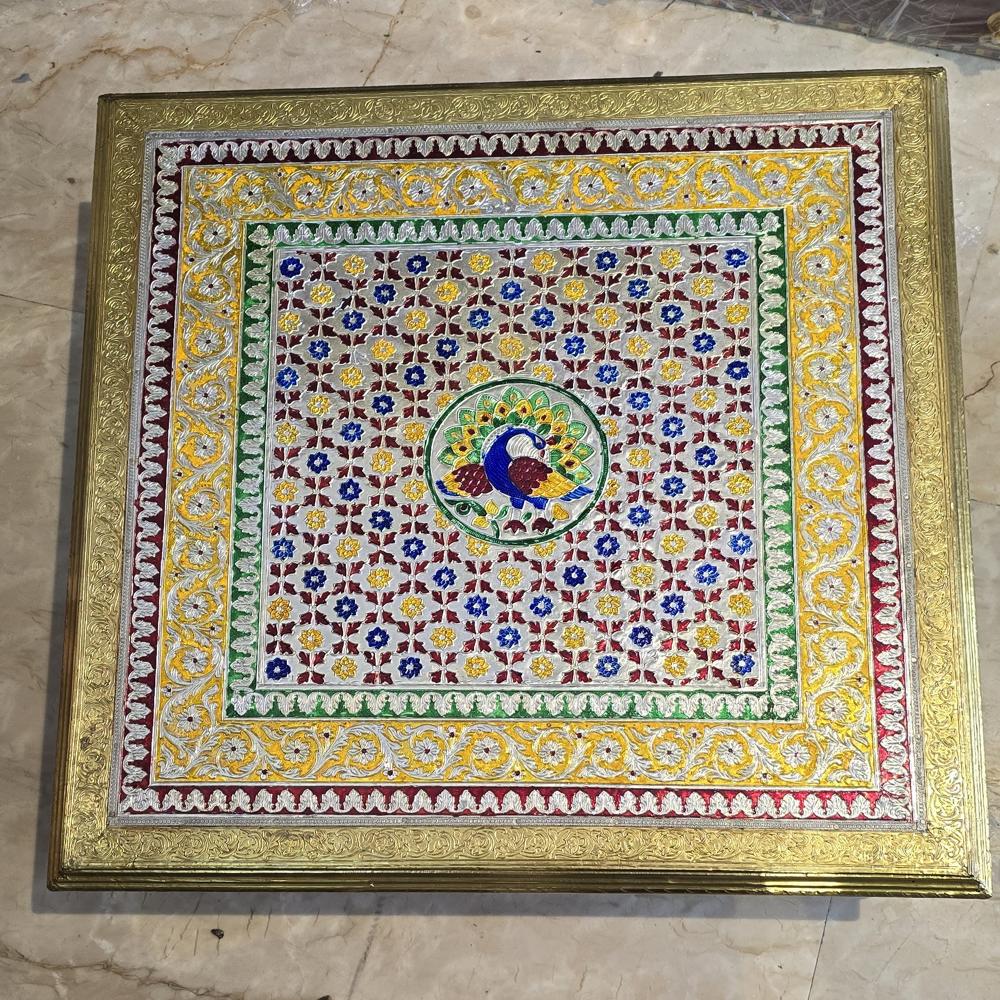 Brass Bodder Meena Chowki - Features: Good Quality