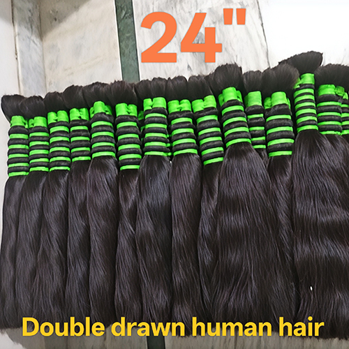 24 Inch Double Drawn Human Hair - Application: Personal