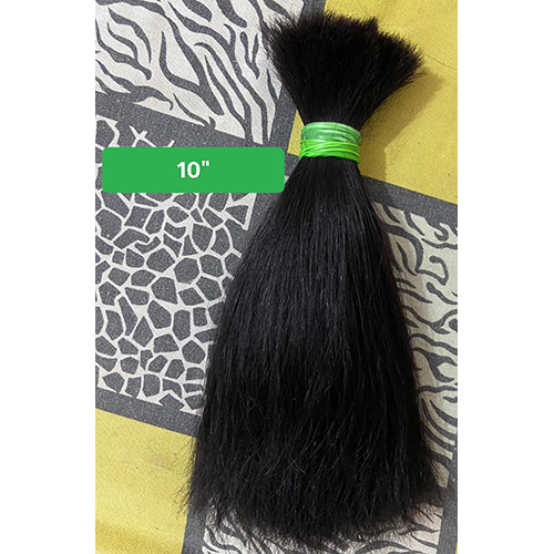 10 Inch Black Double Drawn Hair
