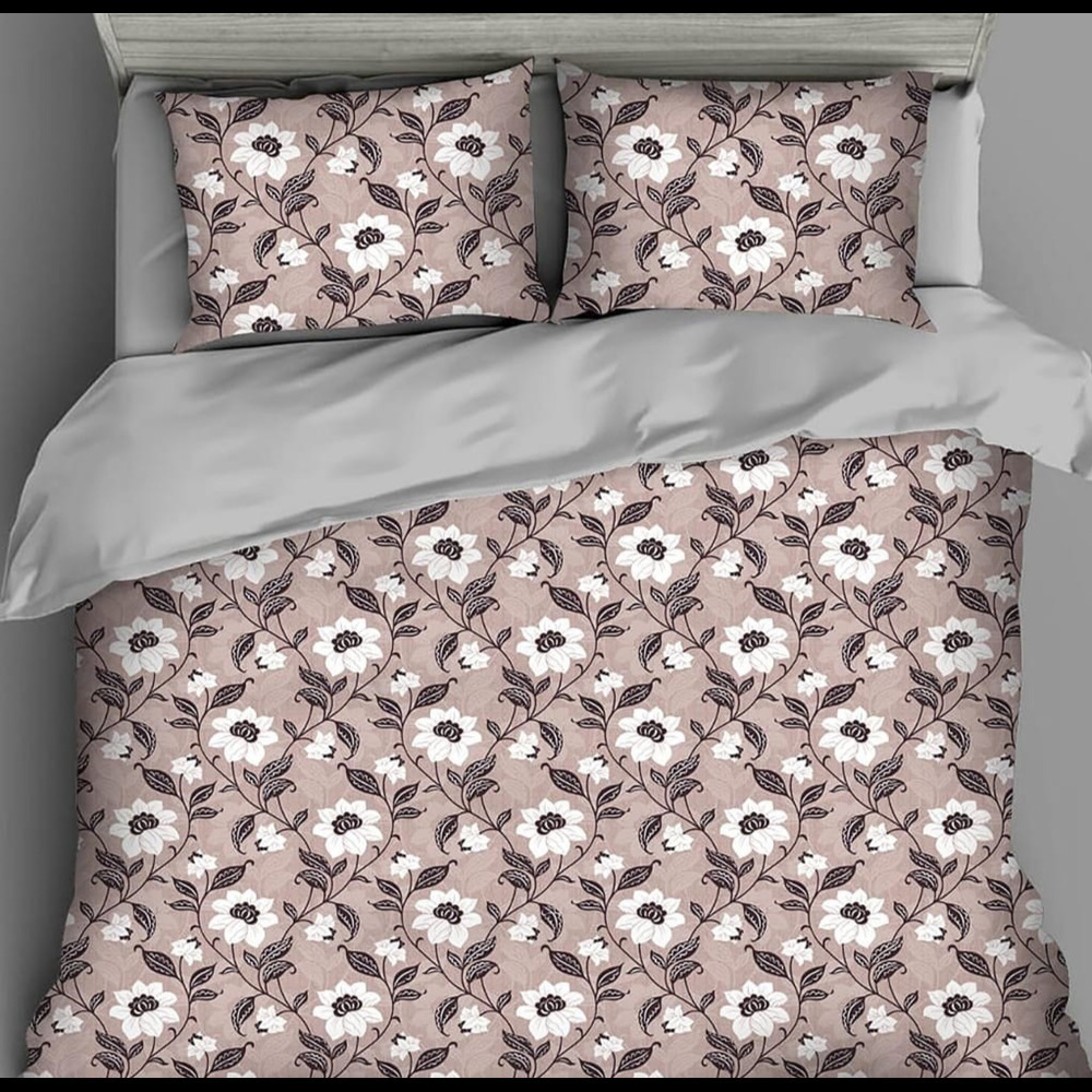 WHITE PEARL PRINTED BEDSHEET