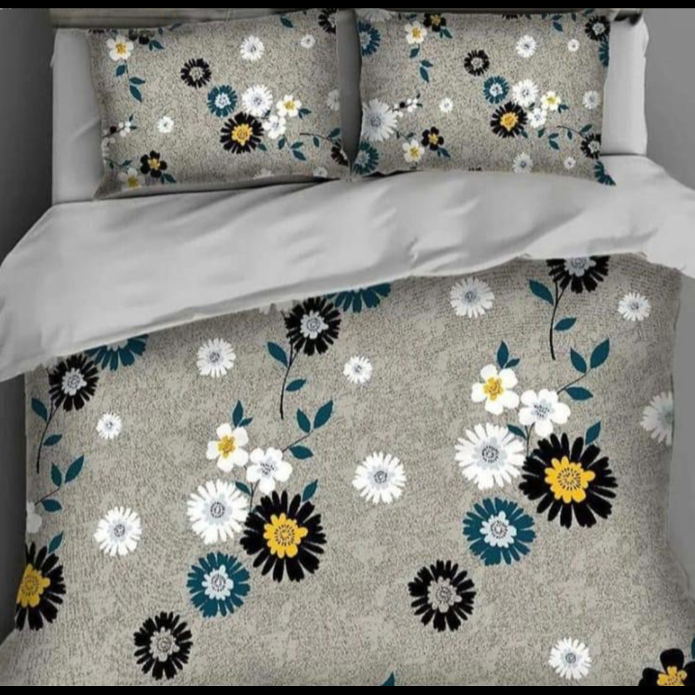 White Pearl Printed Bedsheet - Density: 90*100 Gram Per Millilitre (G/ml)
