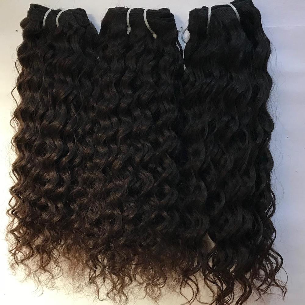 Wholesaler Deep Curly Human Hair Bundles Weaves Sew In Weft Extensions