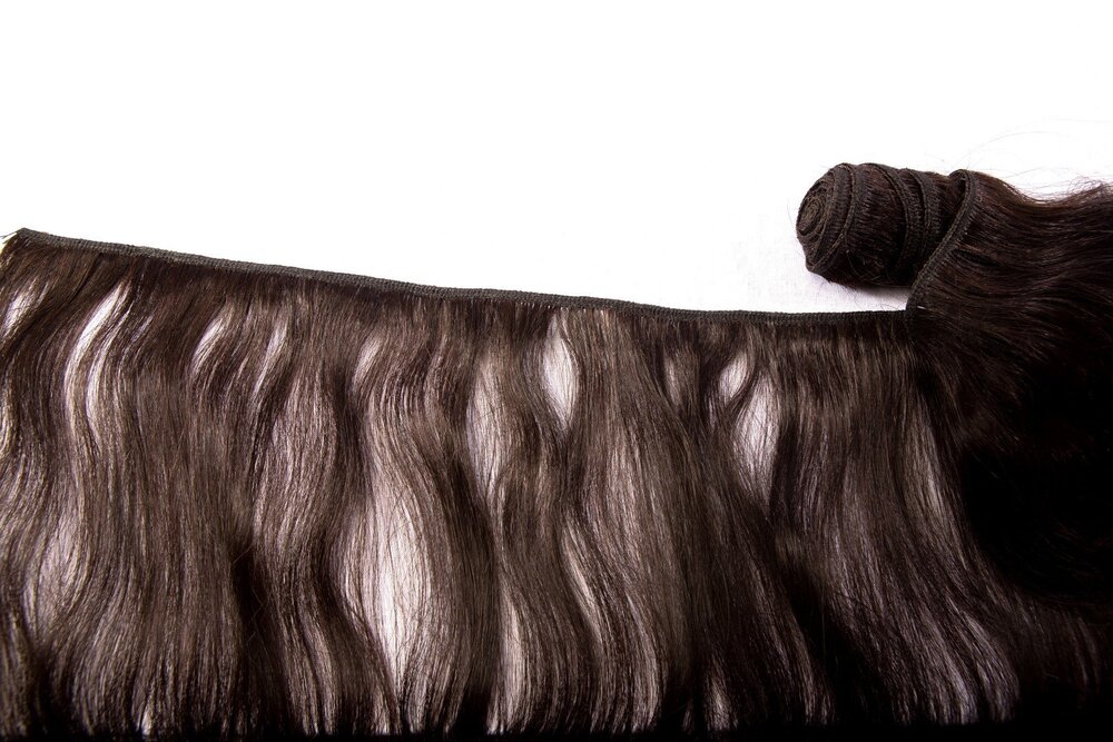 Remy Pure Natural Wavy Machine Weft - 12 Inch Hair Extension