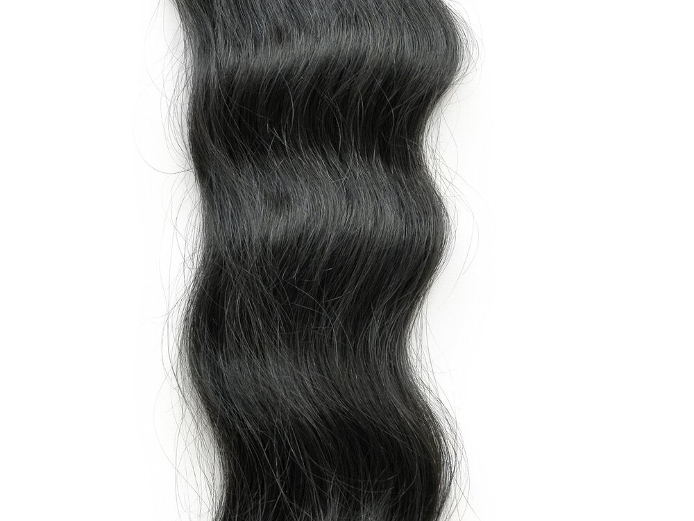 Remy Pure Natural Wavy Machine Weft - 12 Inch Hair Extension