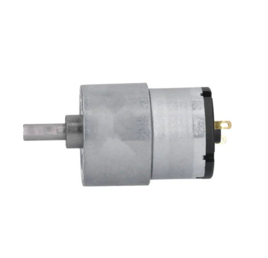 Side Shaft Dc Geared Motor 10 Rpm High Torque Dc Geared Motor For Robotics - Color: Silver Black