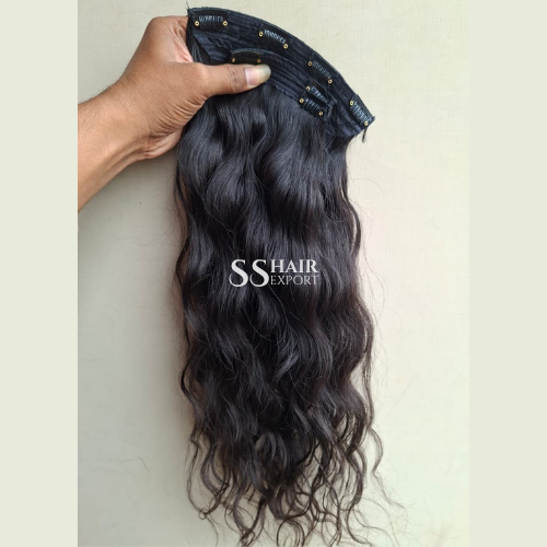 Wavy Hair Extensions 20Inch Clip In Real Human Hair Wholesale Supplier