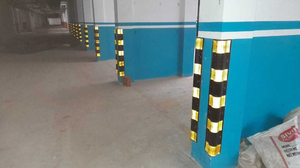 Rubber Column Guard - Color: Yellow