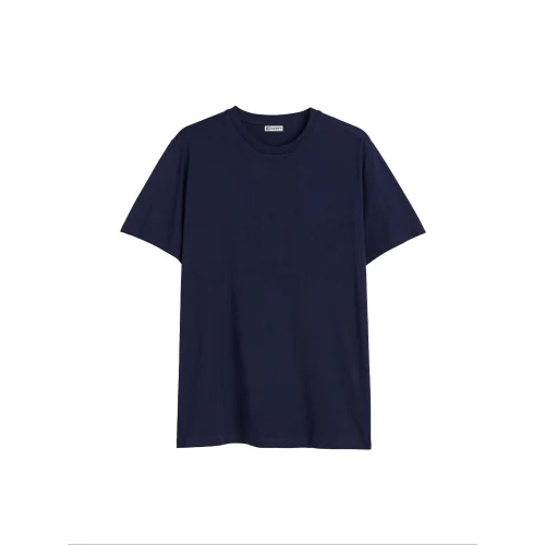 Plain Cotton Navy Blue T Shirt