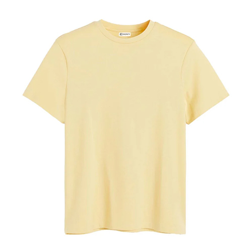 Plain Cotton Yellow T Shirt