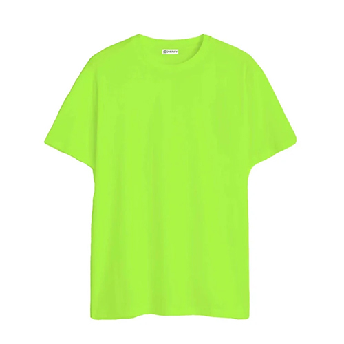 Plain Cotton Lime Green T Shirt