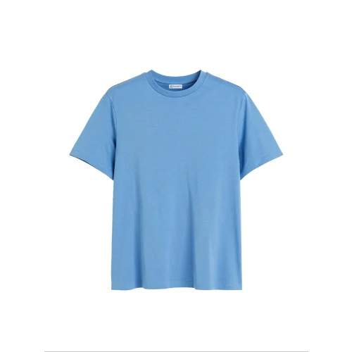 Plain Cotton Sky Blue T Shirt