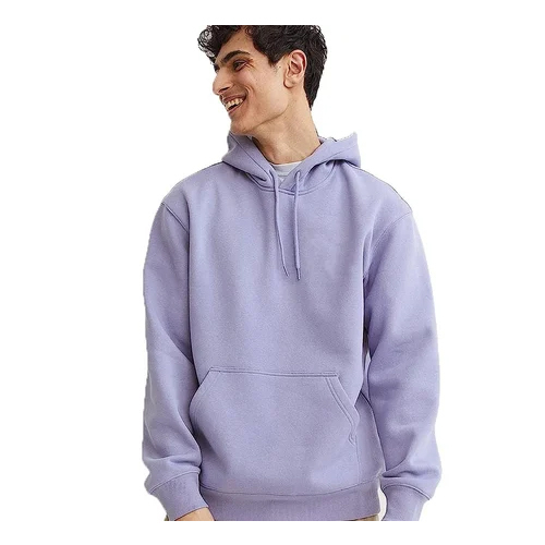 Man Purple Plain Hoodies - Design: Standard