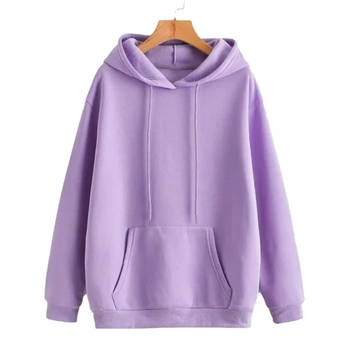 Plain Violet Men Hoodie