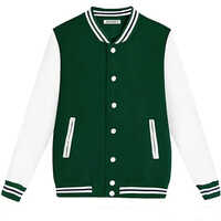 Woolen Varsity Jacket - Color: Green