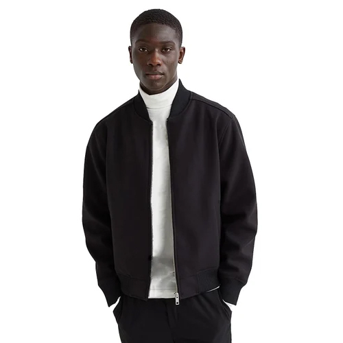 Men Black Bomber Jacket